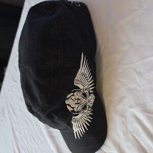 Hart Luck Cadet Hat Carey Hart Size Large/XL Black Plaid With White Logo